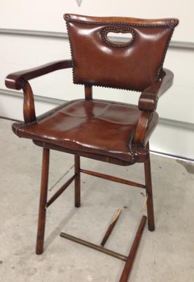 Custom wooden bar stool